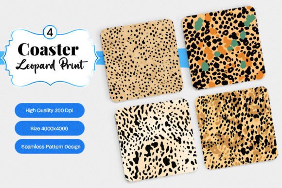 Download Leopard Coaster Digital Paper Designs - Paper designs Collection
