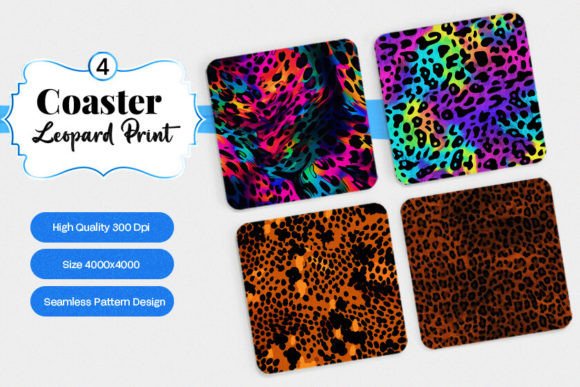 Download Leopard Coaster Digital Paper Designs - Paper designs Collection