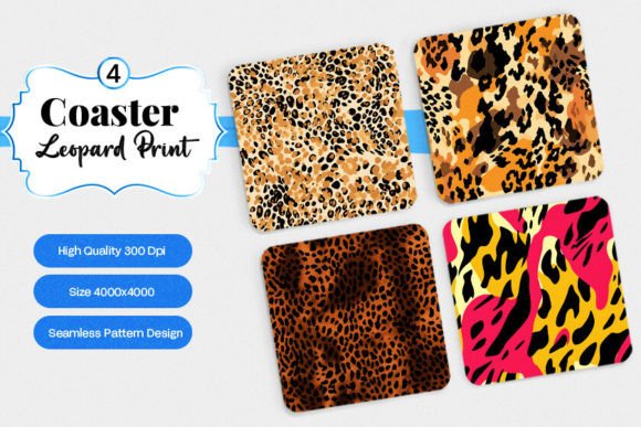 Download Leopard Coaster Digital Paper Designs - Paper designs Collection