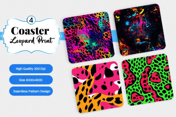 Download Leopard Coaster Digital Paper Designs - Paper designs Collection