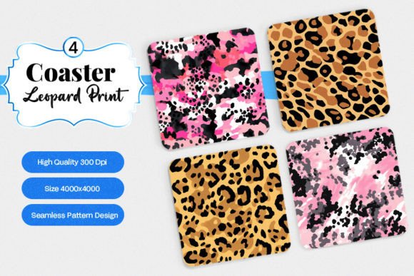 Download Leopard Coaster Digital Paper Designs - Paper designs Collection