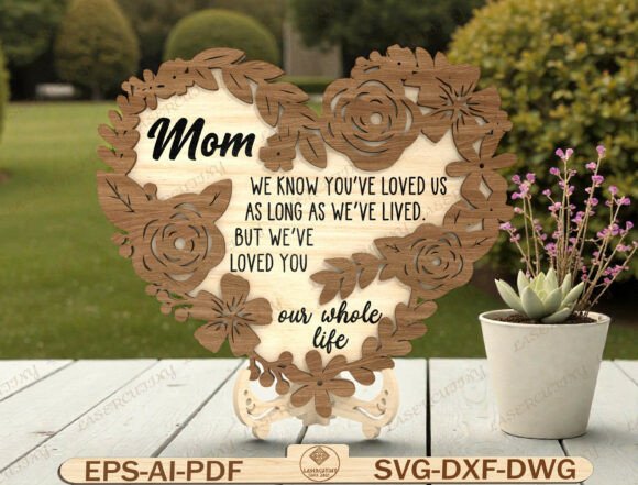 Download Floral Mother’s Day Sign Laser Cut - Premium Resources