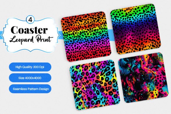 Download Leopard Coaster Digital Paper Designs - Paper designs Collection