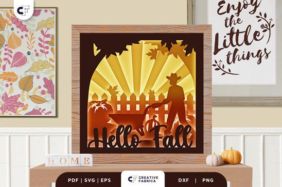 Download Harvesting Fall Pumpkin 3D Paper Cut SVG - Premium Resources