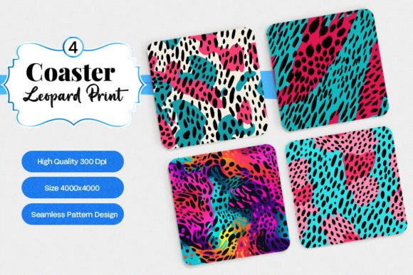Download Leopard Coaster Digital Paper Designs - Paper designs Collection