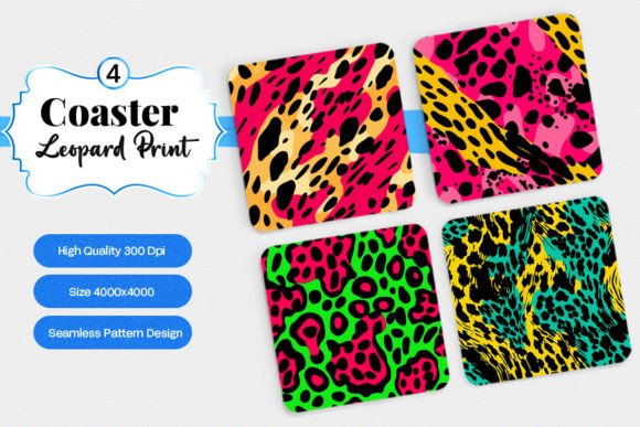 Download Leopard Coaster Digital Paper Designs - Paper designs Collection