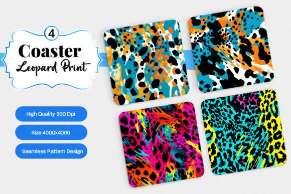 Download Leopard Coaster Digital Paper Designs - Paper designs Collection