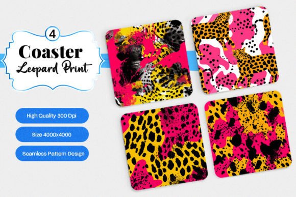 Download Leopard Coaster Digital Paper Designs - Paper designs Collection