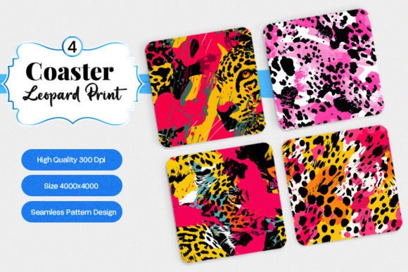 Download Leopard Coaster Digital Paper Designs - Paper designs Collection