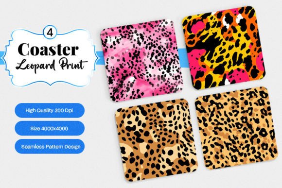 Download Leopard Coaster Digital Paper Designs - Paper designs Collection