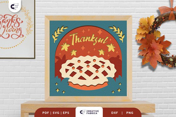 Download Thanksgiving Pie 3D Shadow Box SVG - Premium Resources