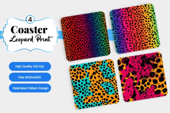 Download Leopard Coaster Digital Paper Designs - Paper designs Collection