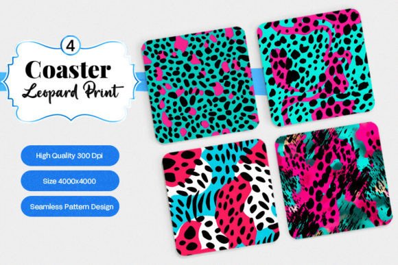 Download Leopard Coaster Digital Paper Designs - Paper designs Collection