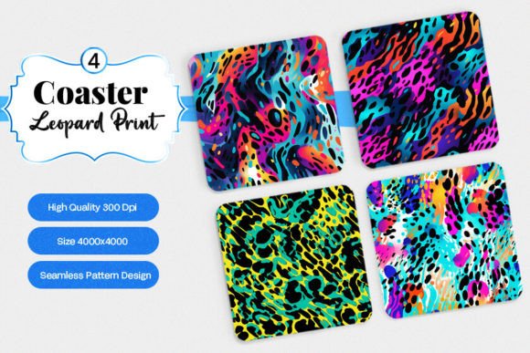 Download Leopard Coaster Digital Paper Designs - Paper designs Collection
