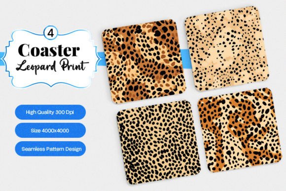 Download Leopard Coaster Digital Paper Designs - Paper designs Collection